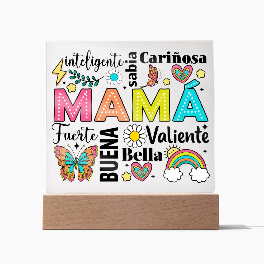 Mamá Placa Acrílica Spanish Mom Heartfelt Gift