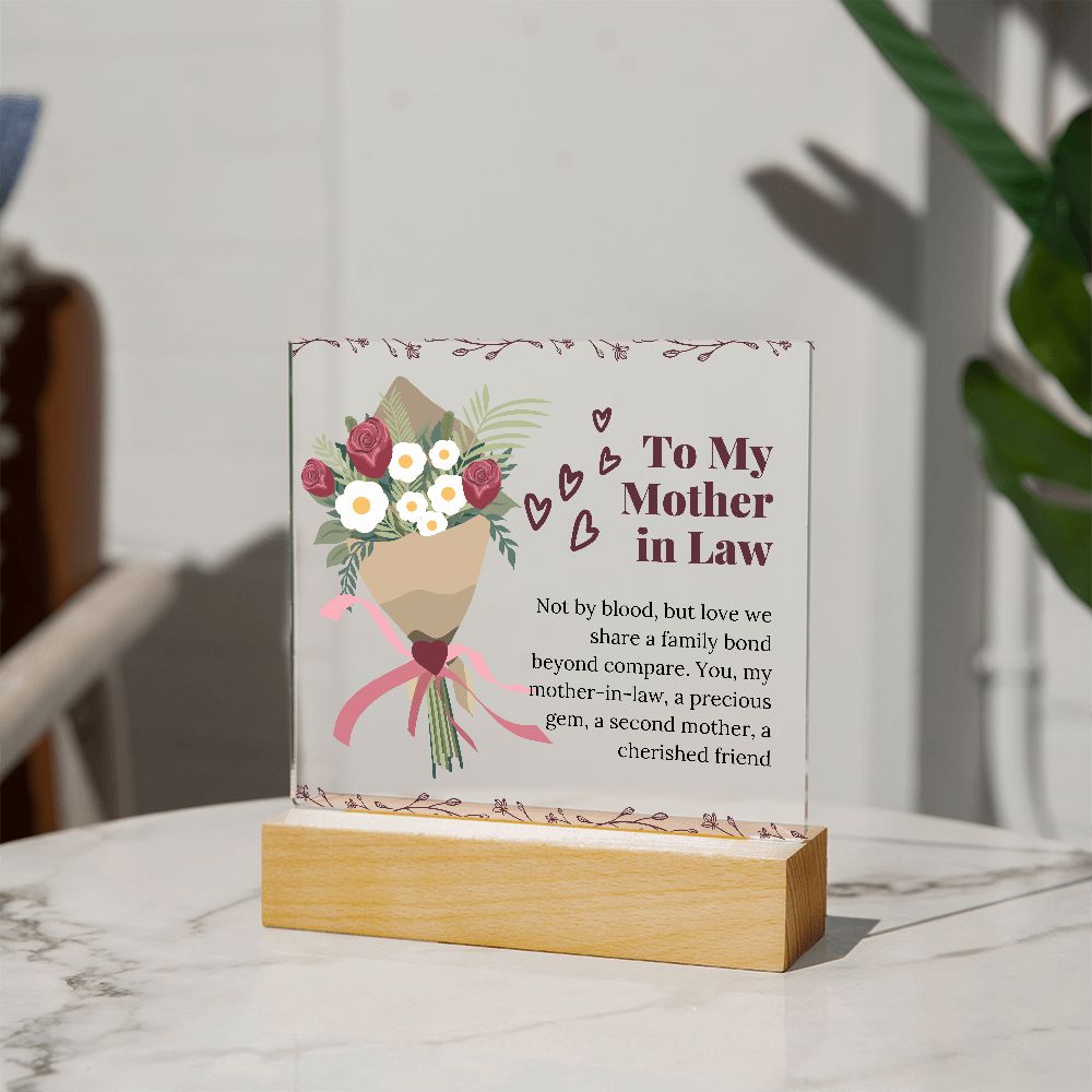 Mother in Law gift for Mother´s Day Square Acrylic Plaque Gift