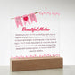 Beautiful Mother Poem Square Acrylic Plaque Gift for mother