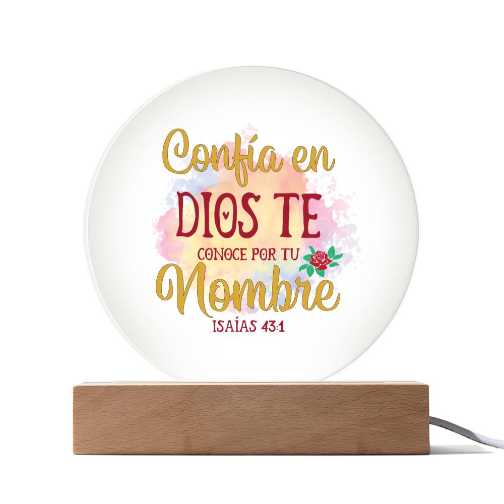 Placa Acrílica Frase Religiosa Spanish Religious Home Decor