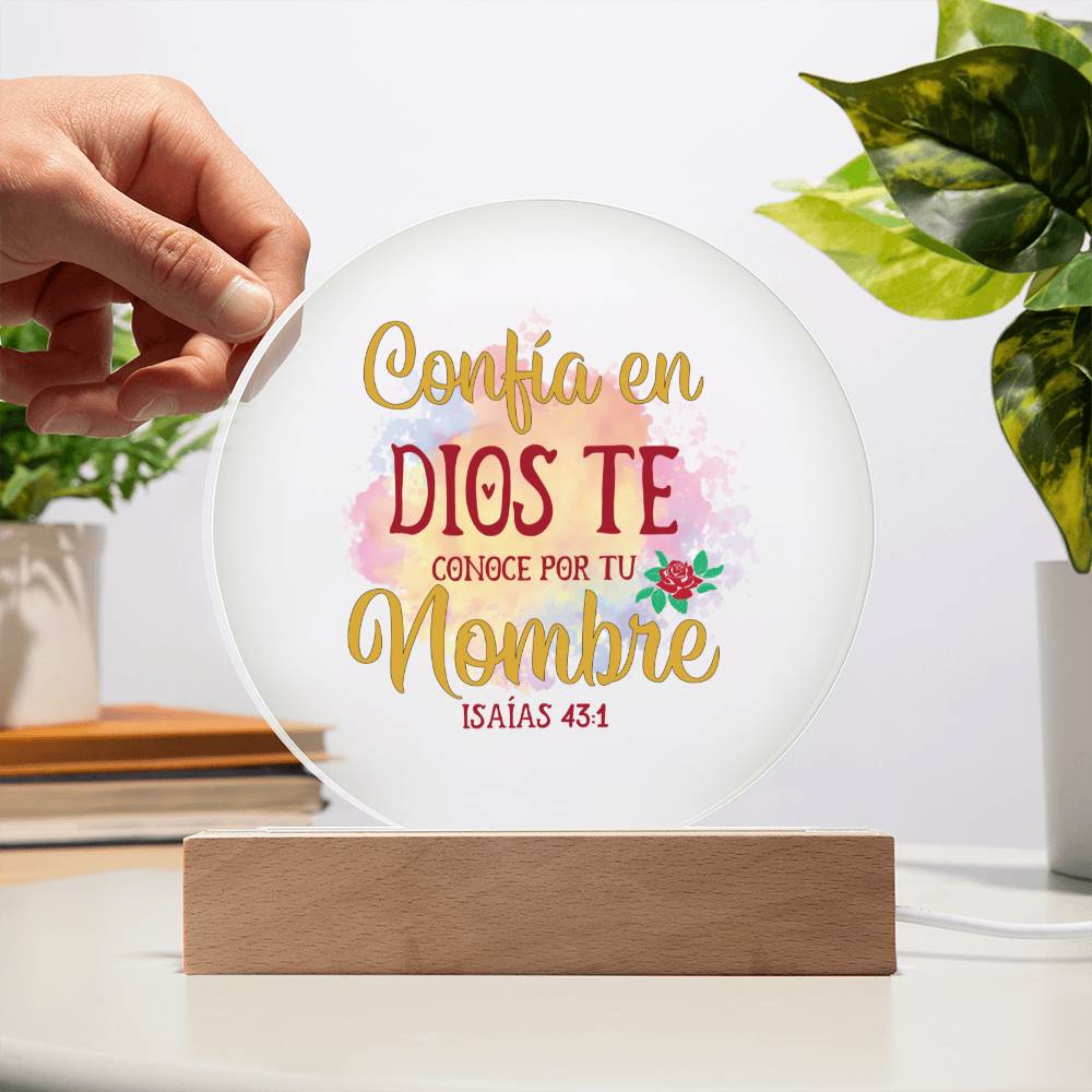 Placa Acrílica Frase Religiosa Spanish Religious Home Decor