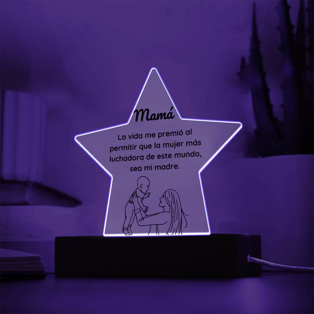 Regala a tu Madre esta Increíble Placa de Acrílico en forma de Estrella Acrylic Plaque