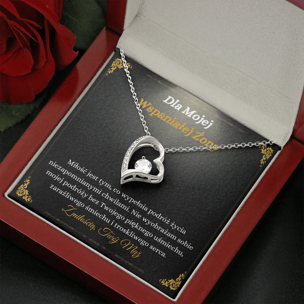 Wspaniałej Żony Naszyjnik Polish Wife Necklace Card