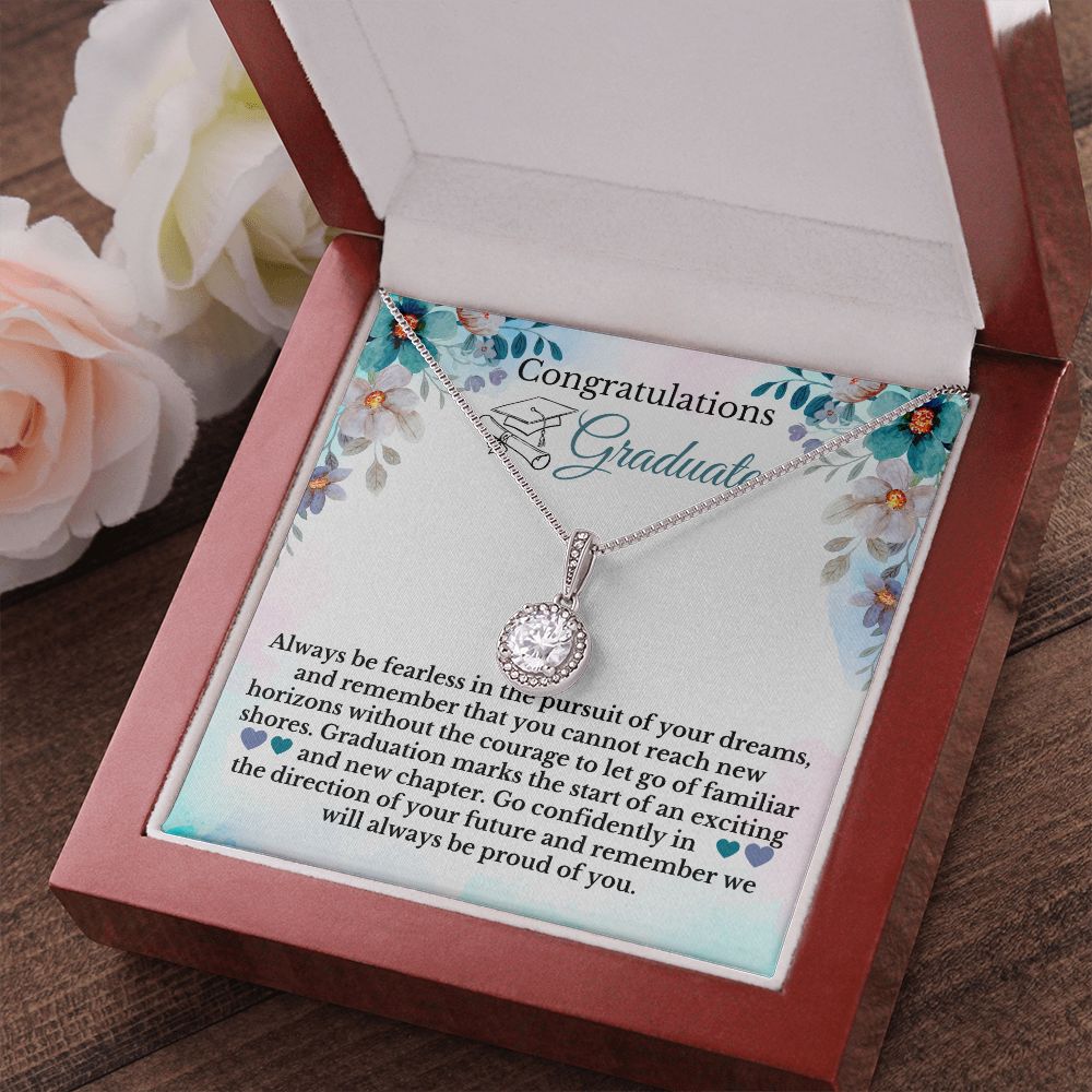 Congratulations Graduate Necklace Message Card Graduation Gift