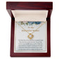 Mother Love Knot Message Card Necklace Present