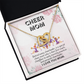 Cheer Mom Necklace Card Cheerleader Mother Gift