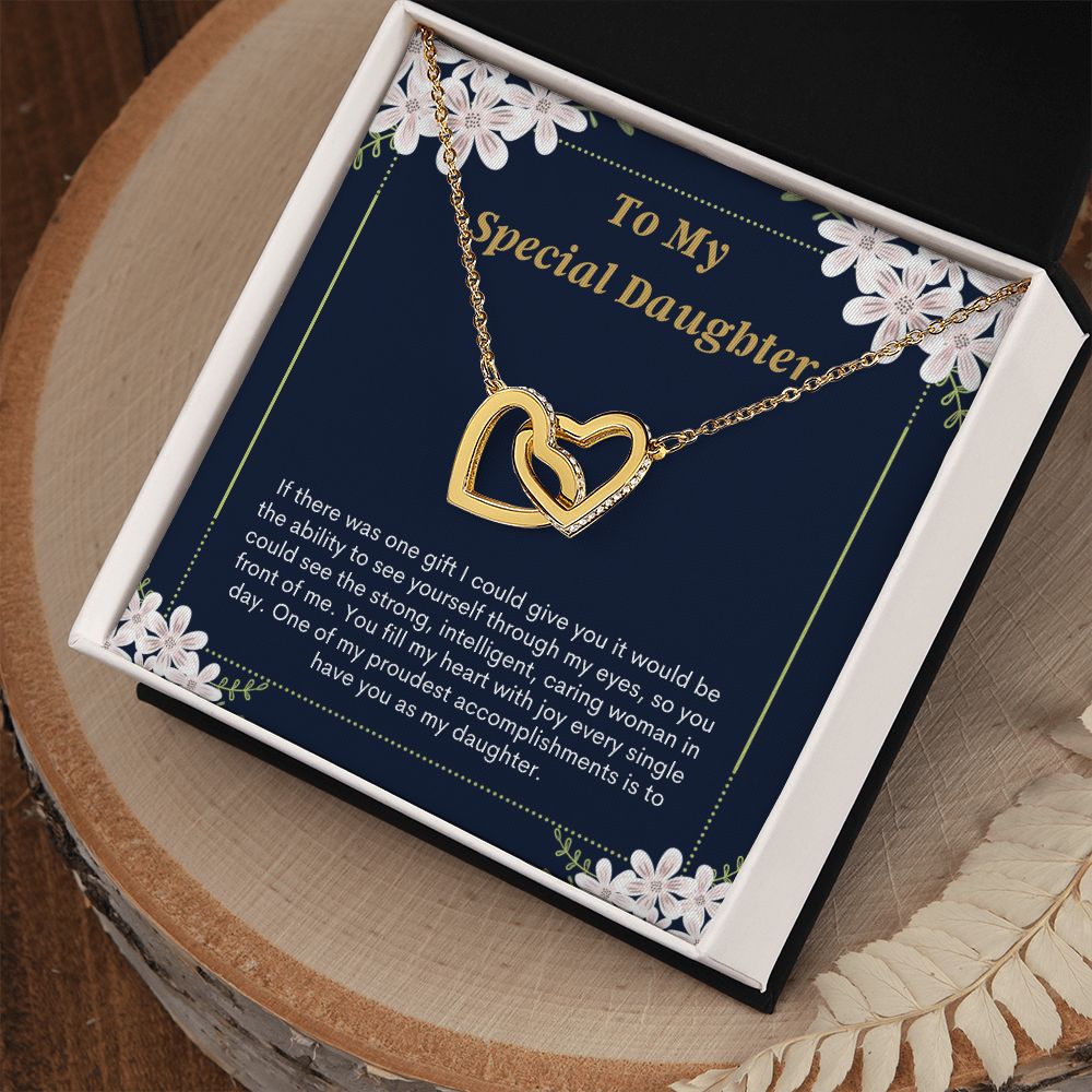 Special Daughter Sweet Message Card Necklace Gift