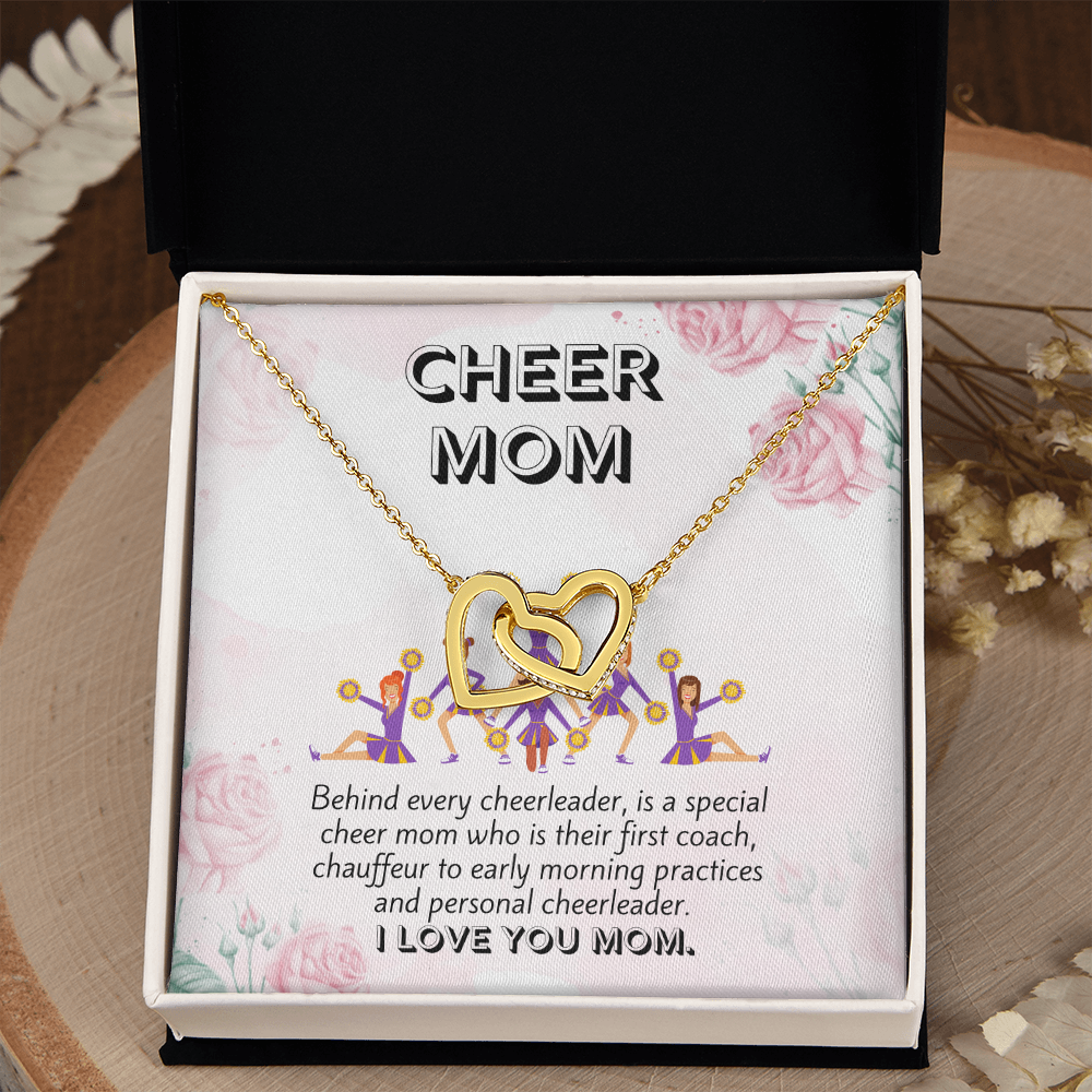 Cheer Mom Necklace Card Cheerleader Mother Gift