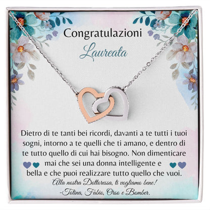 Italian Graduation Necklace | Congratulazioni Laureata Collana