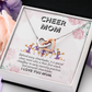 Cheer Mom Necklace Card Cheerleader Mother Gift