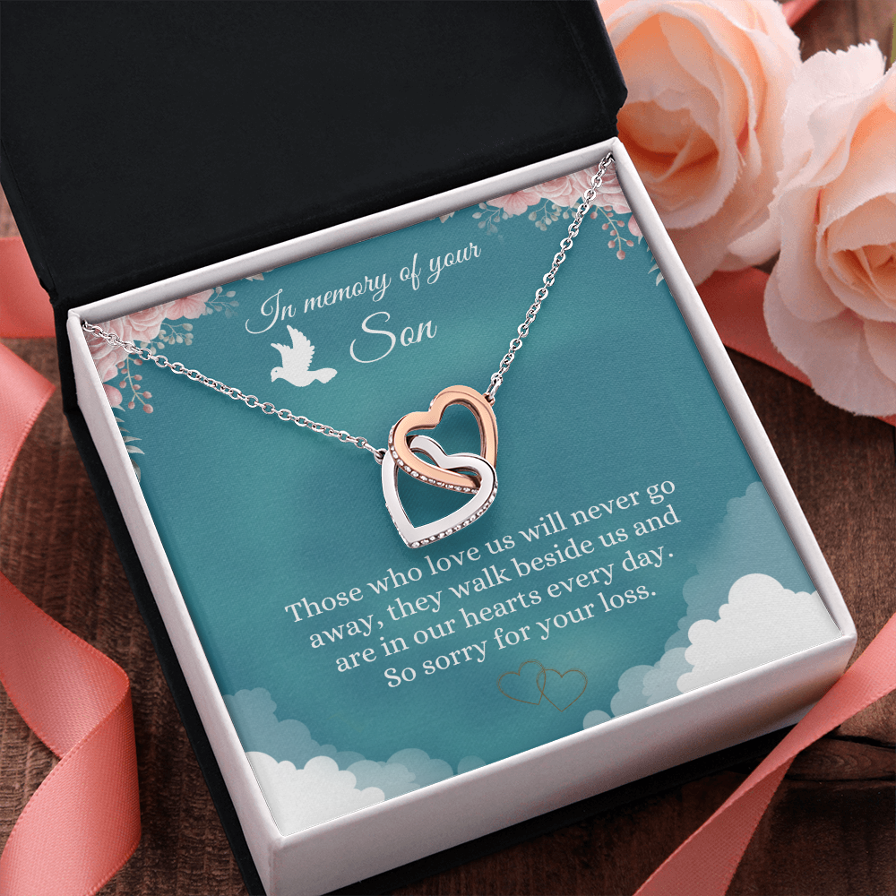 Son Memorial Necklace Card Gift Child Loss Jewelry Gift