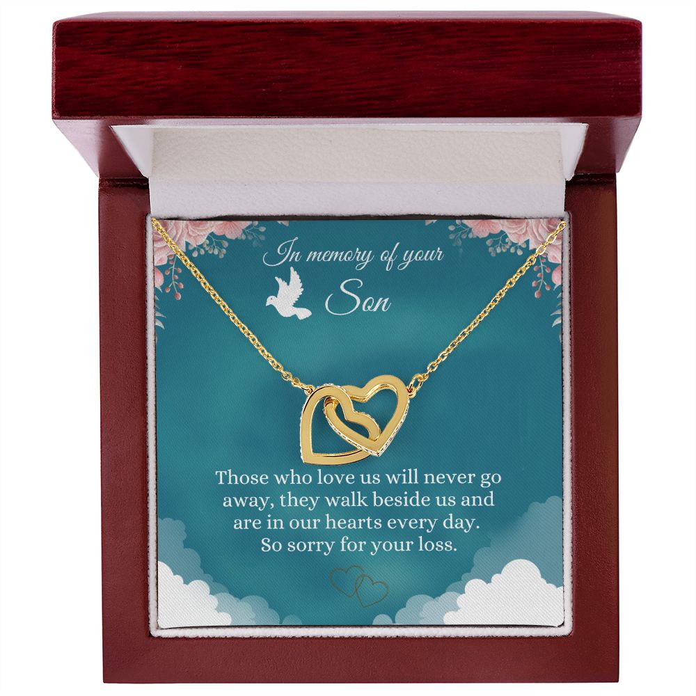 Son Memorial Necklace Card Gift Child Loss Jewelry Gift