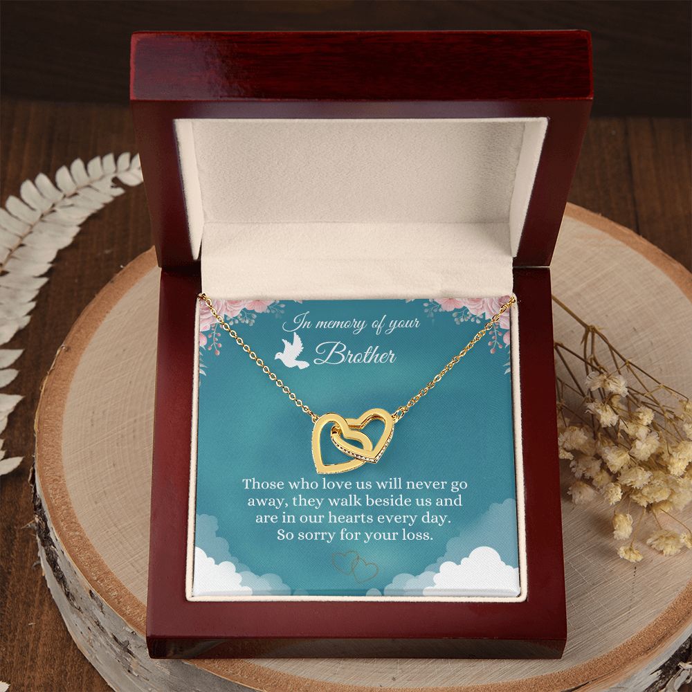 Brother Loss Memorial Message Card Necklace Gift