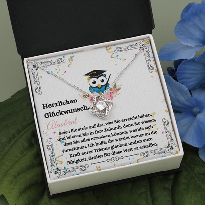 Herzlichen Glückwunsch, Absolvent Halskette German Graduation Necklace