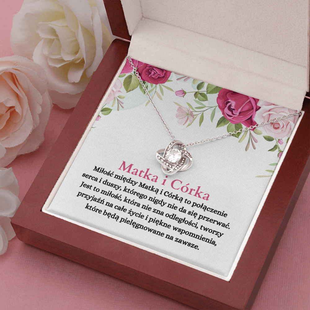 Matka i Córka Naszyjnik Polish Mother Daughter Necklace Card